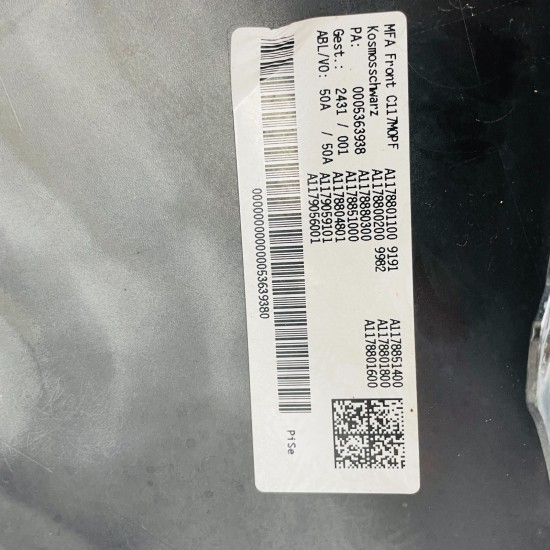 Mercedes Cla Front Bumper Genuine Black C117 Se Face Lift 2016 – 2019 [ao68]