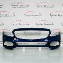 Mercedes C Class Front Bumper Genuine Blue W205 Se 2014 - 2018 [an37]