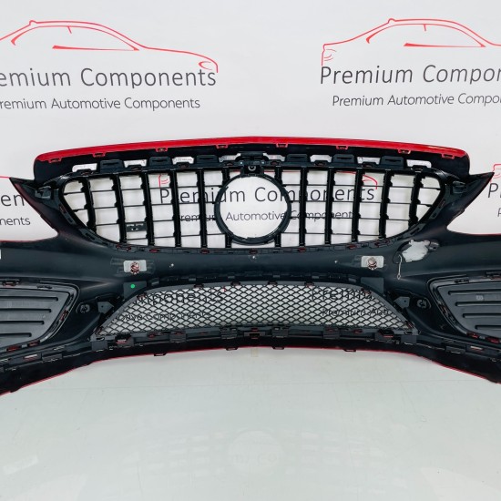 Mercedes C Class W205 Amg Line Front Bumper Genuine Red 2014 - 2018 [an4]