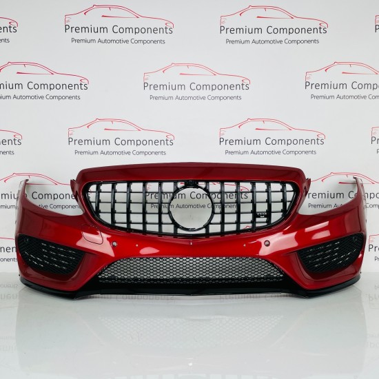 Mercedes C Class Front Bumper Skin Genuine Red W205 Amg Line 2014 - 2018 [an4]