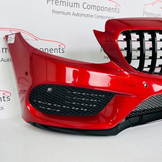 Mercedes C Class Front Bumper Skin Genuine Red W205 Amg Line 2014 - 2018 [an4]