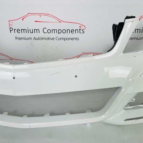 Mercedes C Class Front Bumper W204 Genuine White 2010 - 2014 [ap53]