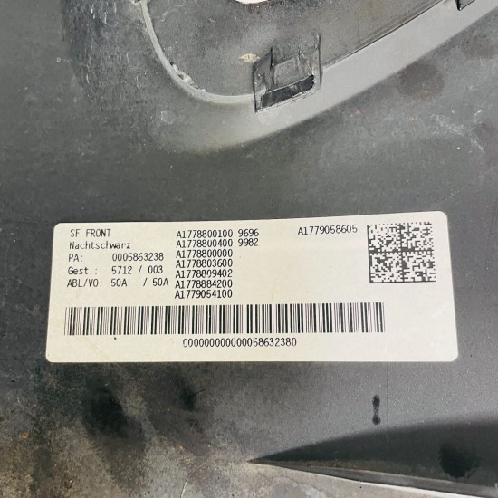 Mercedes A Class Front Bumper W177 Se Genuine Black A1778853600 / 2018 - 2022 Mercedes A Class Front Bumper W177 Se Genuine Black A1778853600 / 2018 - 2022