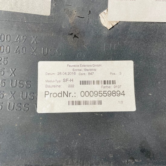 Mercedes S Class Rear Bumper W222 Genuine Black 2013 – 2017 [ap110]