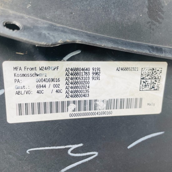 Mercedes B-class Front Bumper W246 Sport Black A2468854325 Genuine | 2015 - 2018