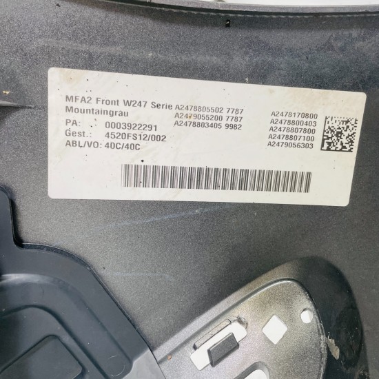 Mercedes B Class Front Bumper Genuine Grey W247 Se A2478855300 2018-2022 [au68]