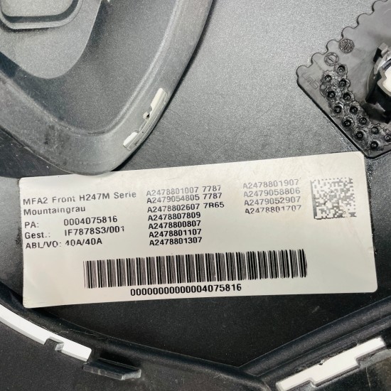 Mercedes Gla Front Bumper H247 W247 Genuine Grey A2478859309 | 2023-2025 [Bc42]