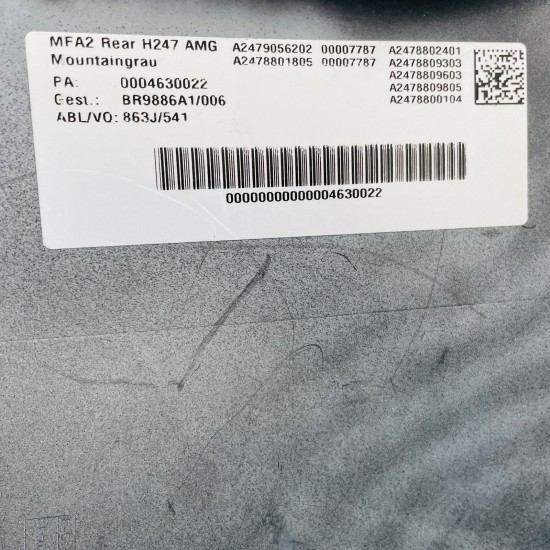 Mercedes Gla Rear Bumper Amg Line H247 Genuine Grey A2478801805 2019-2023 [aw33]