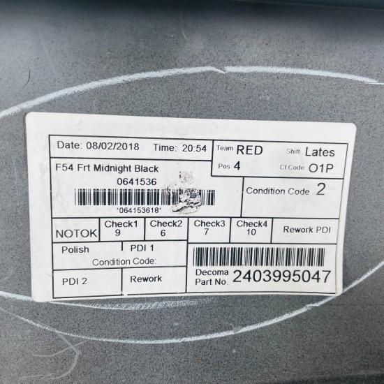 Mini Clubman Front Bumper F54 Cooper One Genuine Black 7370791 | 2015-2020 [Ba24