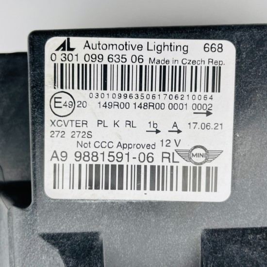 Mini Countryman Headlight F60 Adaptive Left Side Genuine 9881591-06 | 2020-2022