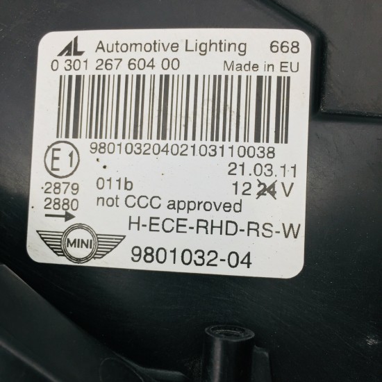 Mini Countryman Headlight R60 Right Side Genuine 9801031 | 2010-2016 [hl54]