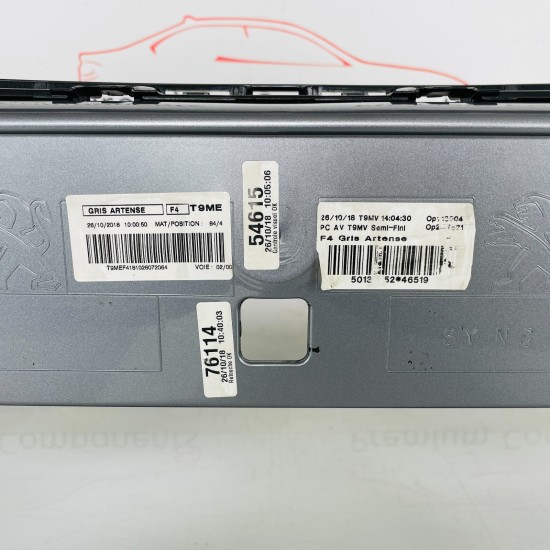 Peugeot 308 Front Bumper Face Lift Genuine Grey Aa38247568 | 2017 – 2020 [ar74]