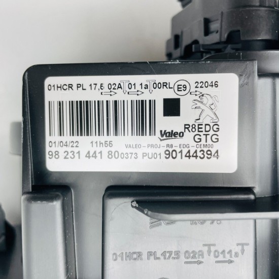 Peugeot 508 Headlight Genuine Mk2 Passenger Left Nearside 2018 - 2023 [l105]