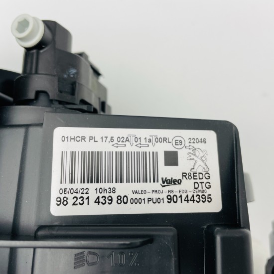 Peugeot 508 Headlight Mk2 Hdi Allure Right Side Genuine 9823143980 | 2018-2023