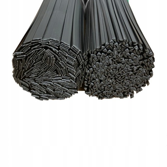 Plastic Welding Rods Pp/epdm 8mm Flat & Triangle Shape Black, Pack 10-100 Pieces