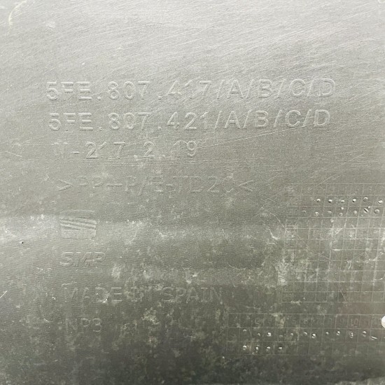 Seat Leon Rear Bumper Skin Genuine Black With Diffuser 2020 – 2024 [ak5]