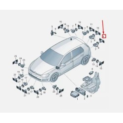 Seat Leon 5f Rear Left Parking Sensor Bracket Mount Genuine Pdc 5f0919486 [v155]