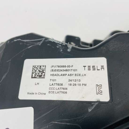 Tesla Model 3 Headlight Genuine Face Lift Left Passenger Nearside 2024 - 2025 Tesla Model 3 Headlight Genuine Face Lift Left Passenger Nearside 2024 - 2025