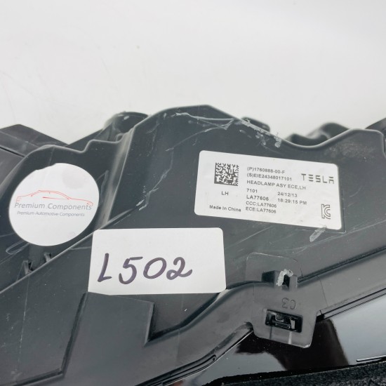 Tesla Model 3 Headlight Genuine Face Lift Left Passenger Nearside 2024 - 2025 Tesla Model 3 Headlight Genuine Face Lift Left Passenger Nearside 2024 - 2025