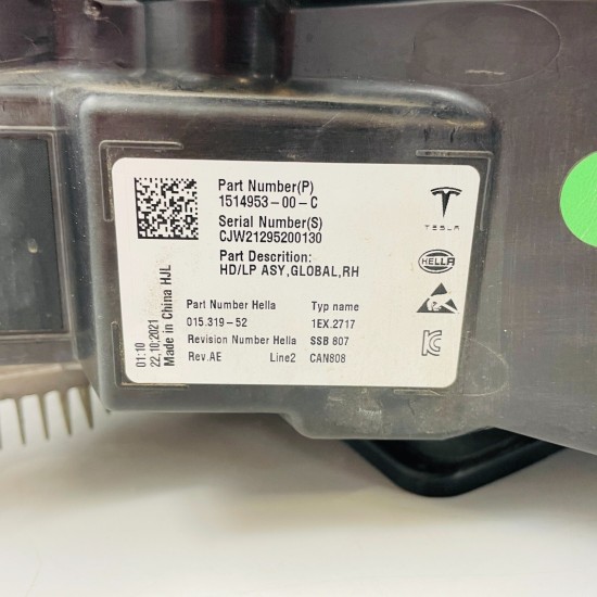 Tesla Model 3 Right Headlight Genuine Driver Offside Face Lift 2020 - 2024 [l279