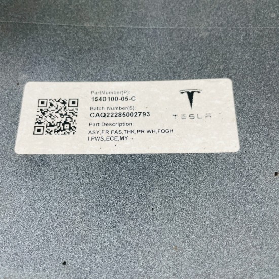 Tesla Model Y Front Bumper Genuine White 1540100-05-c | 2020 - 2024 [as80]