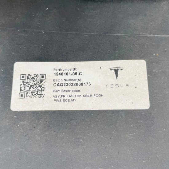 Tesla Model Y Front Bumper Ev Genuine Black 1540101-05-c  | 2020-2024 [Bb45]
