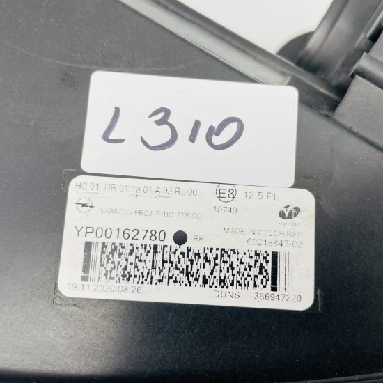 Vauxhall Grandland X Headlight Headlamp Right Driver Offside 2017 - 2021 [l310]