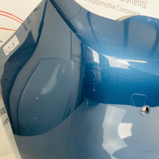 Vauxhall Corsa E Rear Bumper Genuine Blue Mk4 With Pdc Holes 2014 - 2019 [aj19]