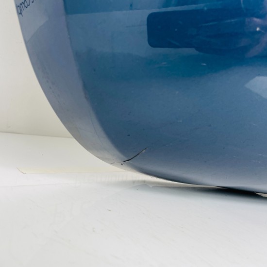 Vauxhall Corsa E Rear Bumper Genuine Blue Mk4 With Pdc Holes 2014 - 2019 [aj19]