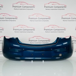 Vauxhall Corsa E Rear Bumper Genuine Blue Mk4 With Pdc Holes 2014 - 2019 [aj19]