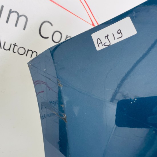 Vauxhall Corsa E Rear Bumper Genuine Blue Mk4 With Pdc Holes 2014 - 2019 [aj19]