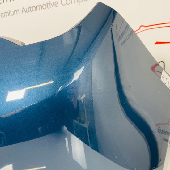 Vauxhall Corsa E Rear Bumper Genuine Blue Mk4 With Pdc Holes 2014 - 2019 [aj19]