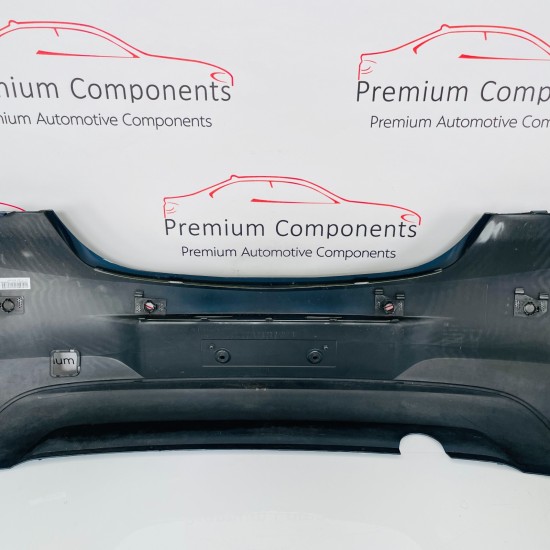Vauxhall Corsa E Rear Bumper Genuine Blue Mk4 With Pdc Holes 2014 - 2019 [aj19]