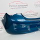 Vauxhall Corsa E Rear Bumper Genuine Blue Mk4 With Pdc Holes 2014 - 2019 [aj19]
