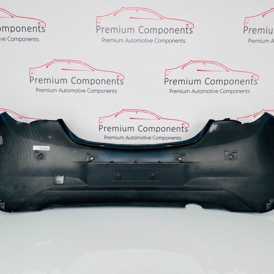 Vauxhall Corsa E Rear Bumper Genuine Blue Mk4 With Pdc Holes 2014 - 2019 [aj19]