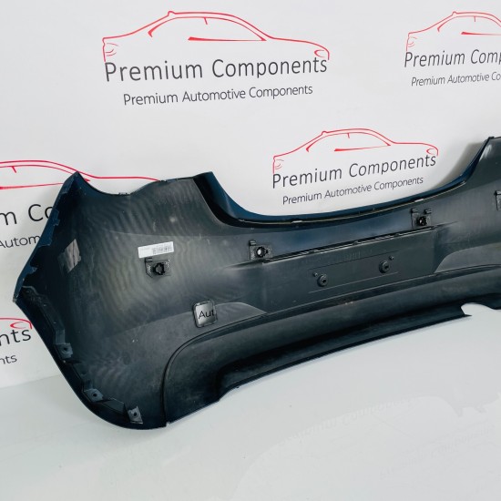 Vauxhall Corsa E Rear Bumper Genuine Blue Mk4 With Pdc Holes 2014 - 2019 [aj19]