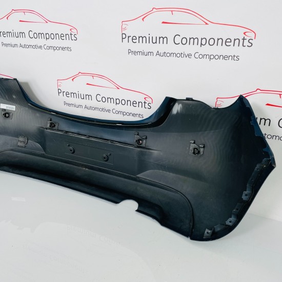 Vauxhall Corsa E Rear Bumper Genuine Blue Mk4 With Pdc Holes 2014 - 2019 [aj19]