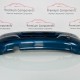 Vauxhall Corsa E Rear Bumper Genuine Blue Mk4 With Pdc Holes 2014 - 2019 [aj19]