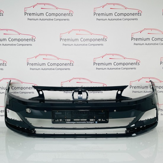 VW Polo Front Bumper Skin Genuine Black Mk6 Se Sensor Holes 2017 - 2021 [ak52]