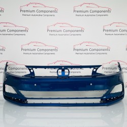 VW Polo Front Bumper Genuine Blue Mk6 Se With Pdc 2017 - 2022 [ac1]