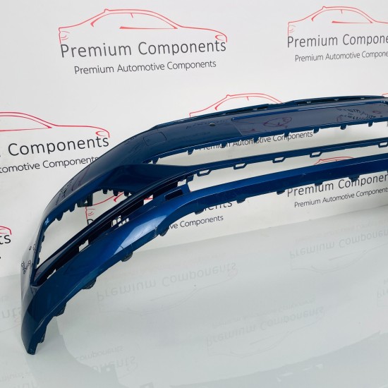 VW Polo Front Bumper Genuine Blue Mk6 Se With Pdc 2017 - 2022 [ac1]