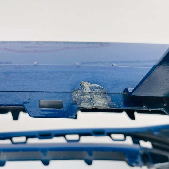 VW Polo Front Bumper Genuine Blue Mk6 Se With Pdc 2017 - 2022 [ac1]