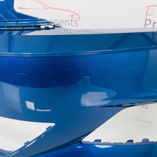 VW Polo Front Bumper Genuine Blue Mk6 Se With Pdc 2017 - 2022 [ac1]