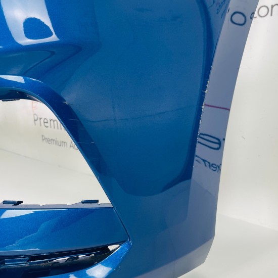 VW Polo Front Bumper Genuine Blue Mk6 Se With Pdc 2017 - 2022 [ac1]