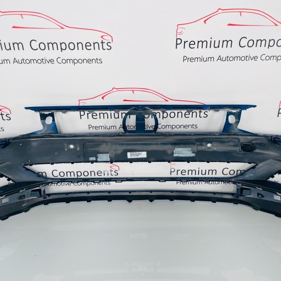 VW Polo Front Bumper Genuine Blue Mk6 Se With Pdc 2017 - 2022 [ac1]