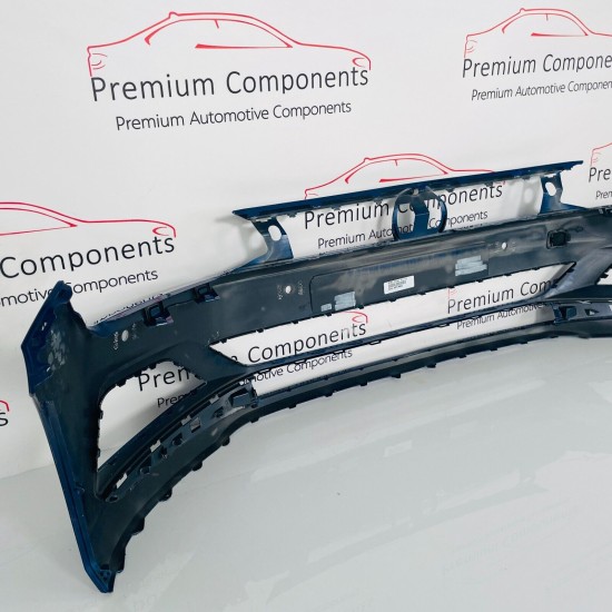 VW Polo Front Bumper Genuine Blue Mk6 Se With Pdc 2017 - 2022 [ac1]