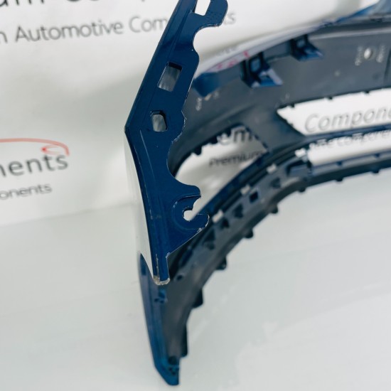 VW Polo Front Bumper Genuine Blue Mk6 Se With Pdc 2017 - 2022 [ac1]