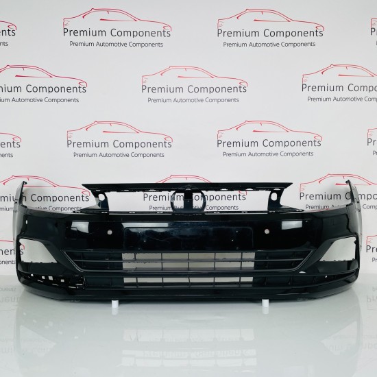 VW Polo Front Bumper Genuine Black Mk6 Se With Pdc 2017 - 2022 [ao23]