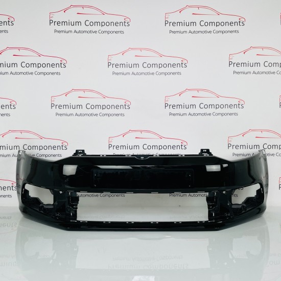 VW Polo Front Bumper Genuine Black Mk5 Se With Pdc 2014 - 2017 [ao94]