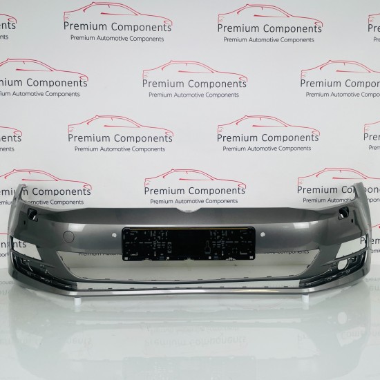 VW Golf Front Bumper Mk7 Se Genuine Grey Pdc & Washer Jets 2013 – 2017 [ao175]